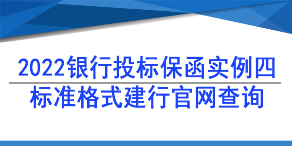 投標(biāo)保函,建行網(wǎng)查投標(biāo)保函