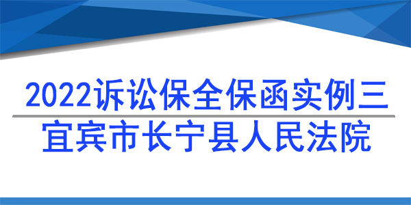 訴訟保全,財產保全,長寧縣人民法院