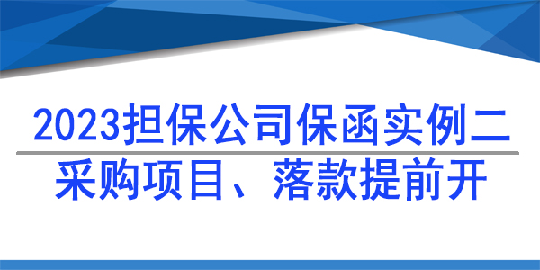 采購項目,擔保公司保函