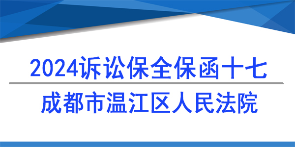 成都市錦江區人民法院,訴訟保全