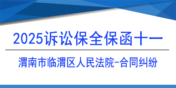 渭南市臨渭區人民法院,訴訟保全,財產保全