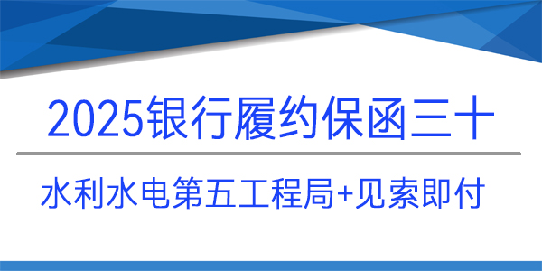 履約保函,中信銀行,中國水利水電第五工程局有限公司,見索即付保函
