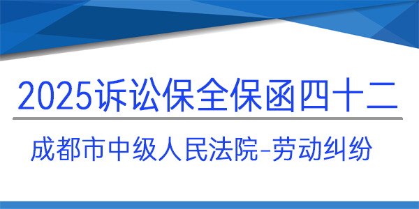 成都市中級人民法院,訴訟保全,財產保全