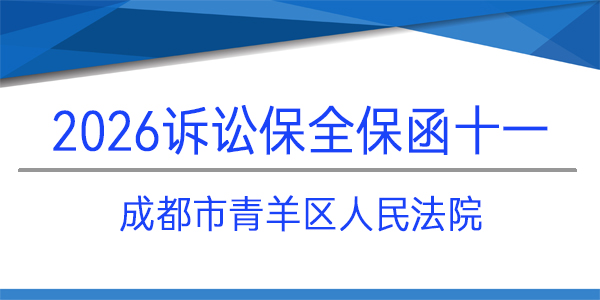 成都市青羊區(qū)人民法院,訴訟保全,財產(chǎn)保全