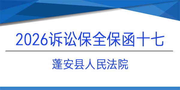 蓬安縣人民法院,訴訟保全,財產(chǎn)保全